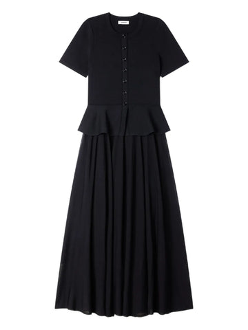 Sandro Button Fitted Knitted Dress