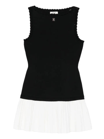 Sandro Ruffled Pleated Midi Dress