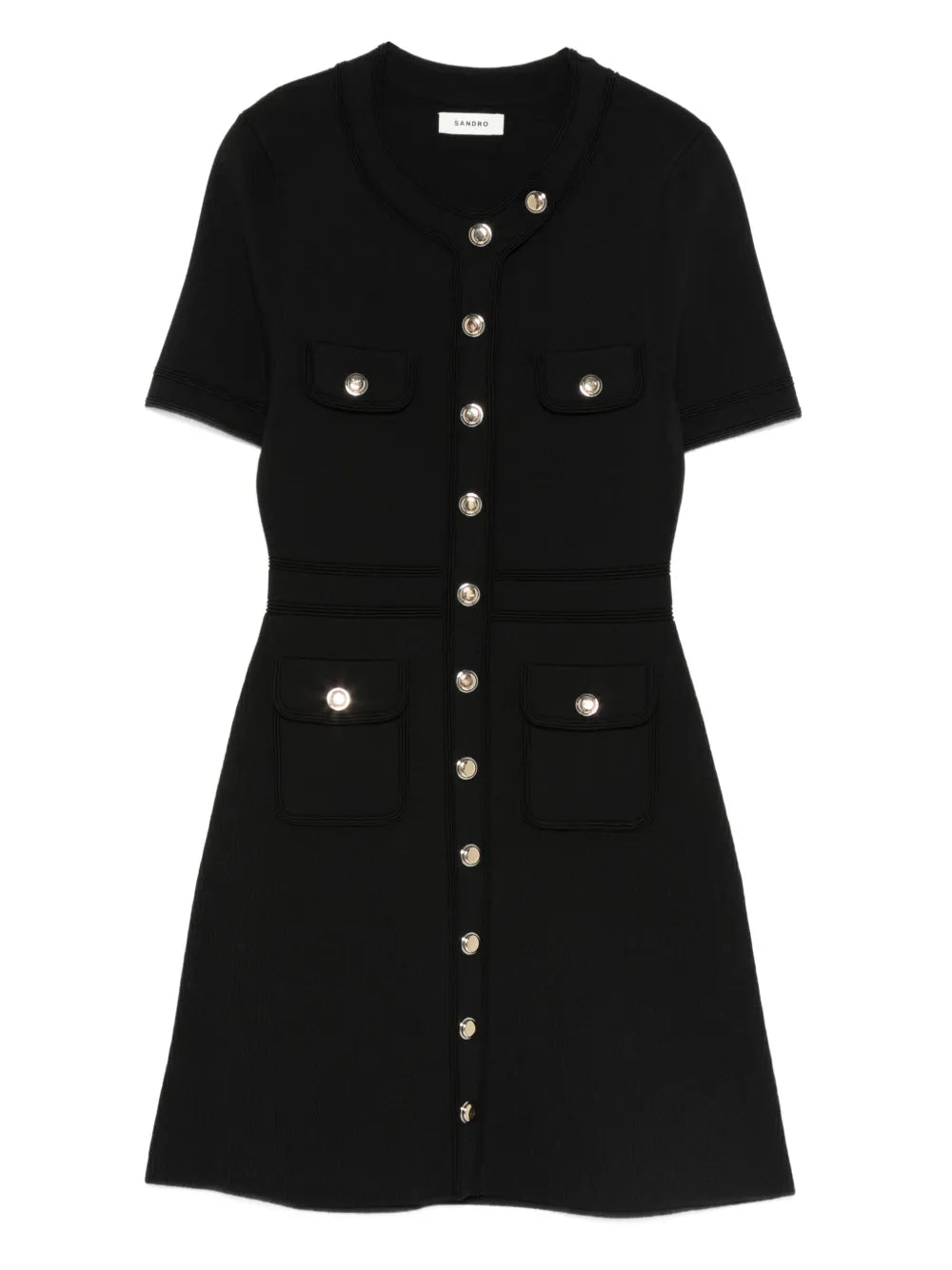Sandro Button Detail Mini Dress