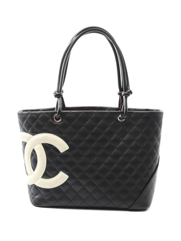 Chanel Pre Owned 2004 2005 Large Cambon Quilted Shoulder Bag