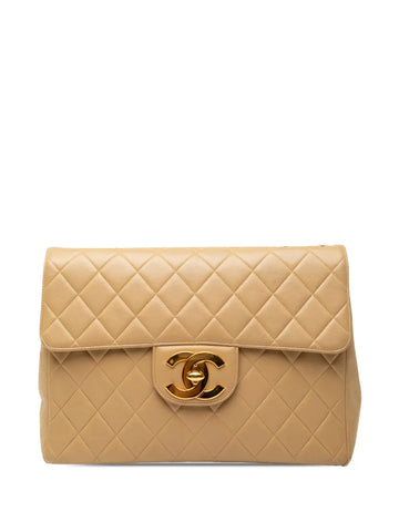 Chanel Pre Owned 1994 1996 Jumbo Xl Classic Lambskin Single Flap Shoulder Bag