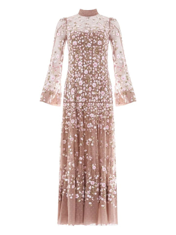 Needle Thread Sylvia Rose Long Sleeves Midi Dress