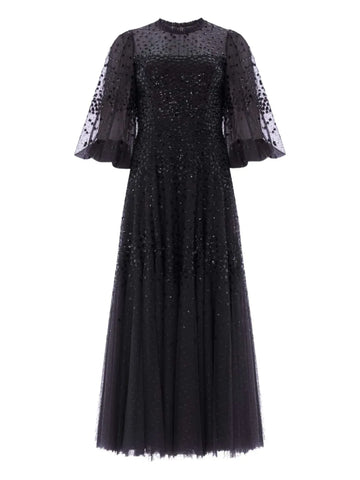 Needle Thread Sequin Embellishment Maxi Dress