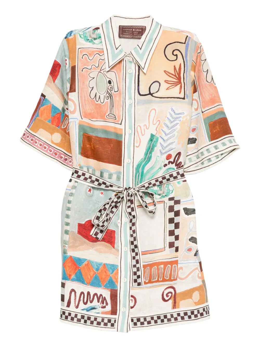 Alemais Michelle Abstract Print Mini Dress