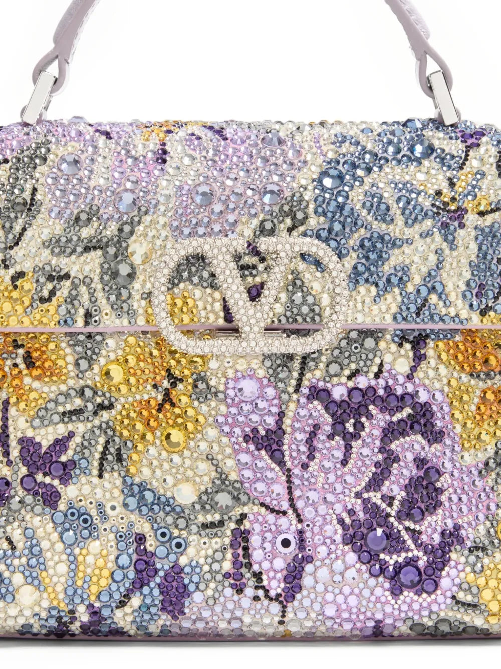 Valentino Garavani Mini Vsling Rhinestone Embellished Tote Bag