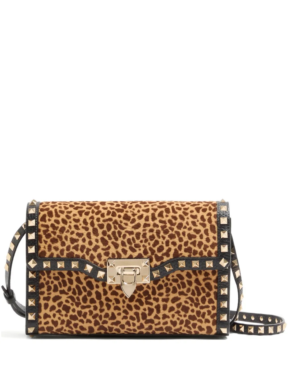 Valentino Garavani Small Rockstud Animal Print Shoulder Bag