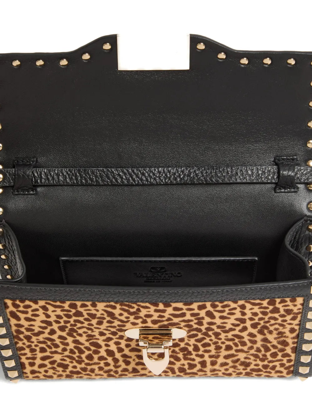 Valentino Garavani Small Rockstud Animal Print Shoulder Bag