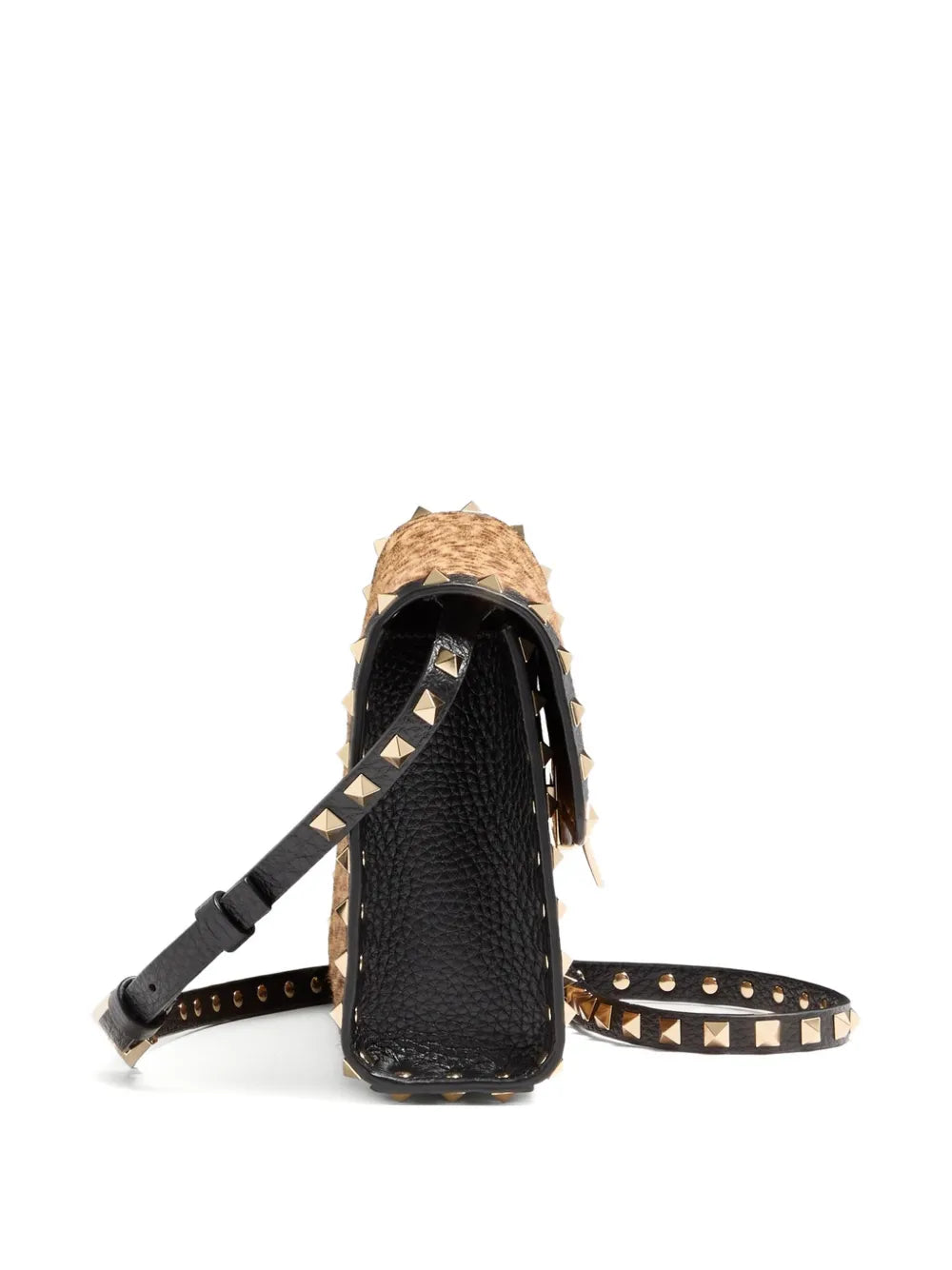 Valentino Garavani Small Rockstud Animal Print Shoulder Bag