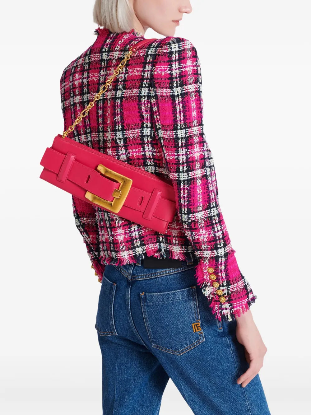 Balmain Anthem Leather Shoulder Bag