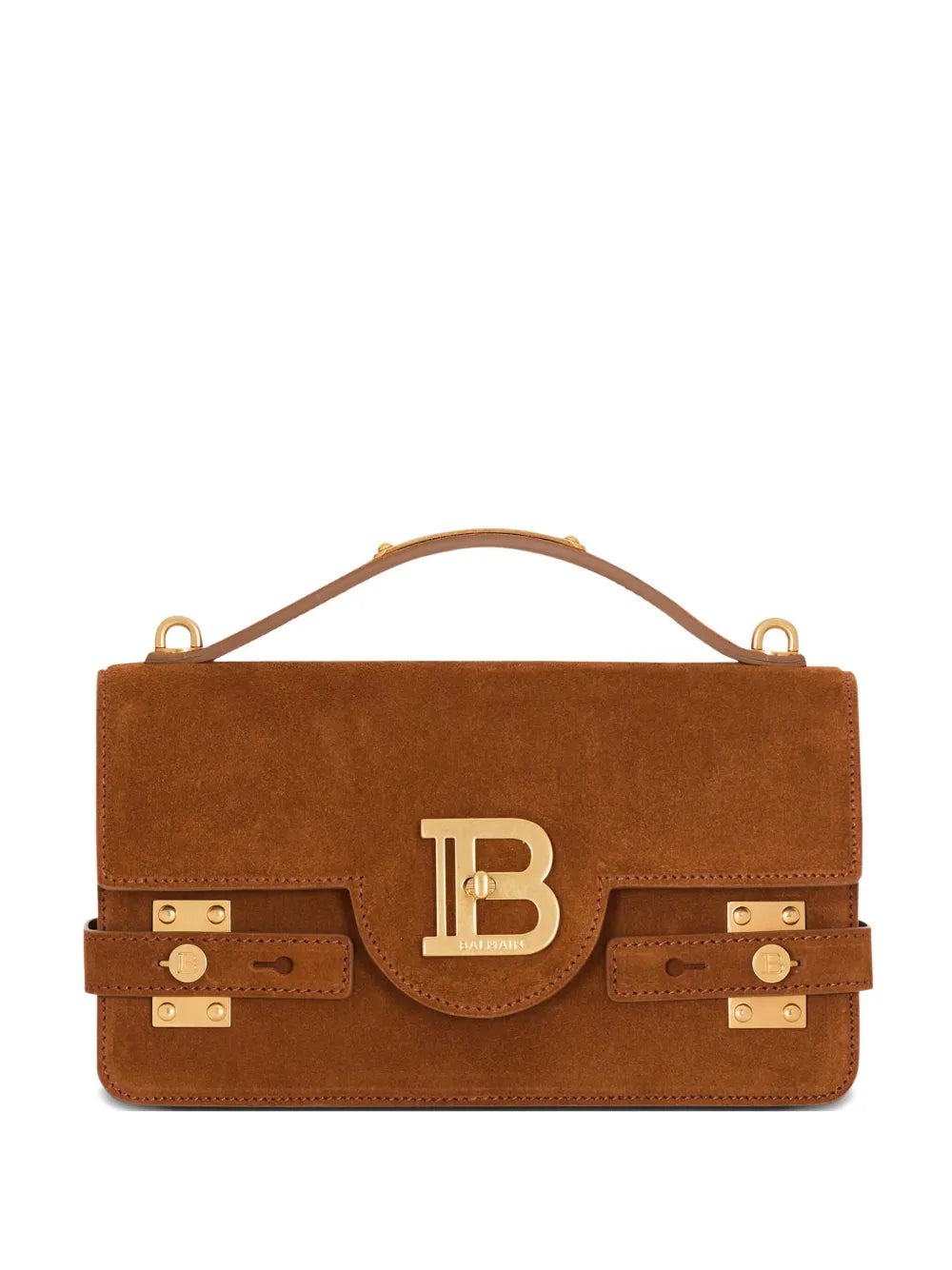 Balmain B Buzz 24 Suede Shoulder Bag