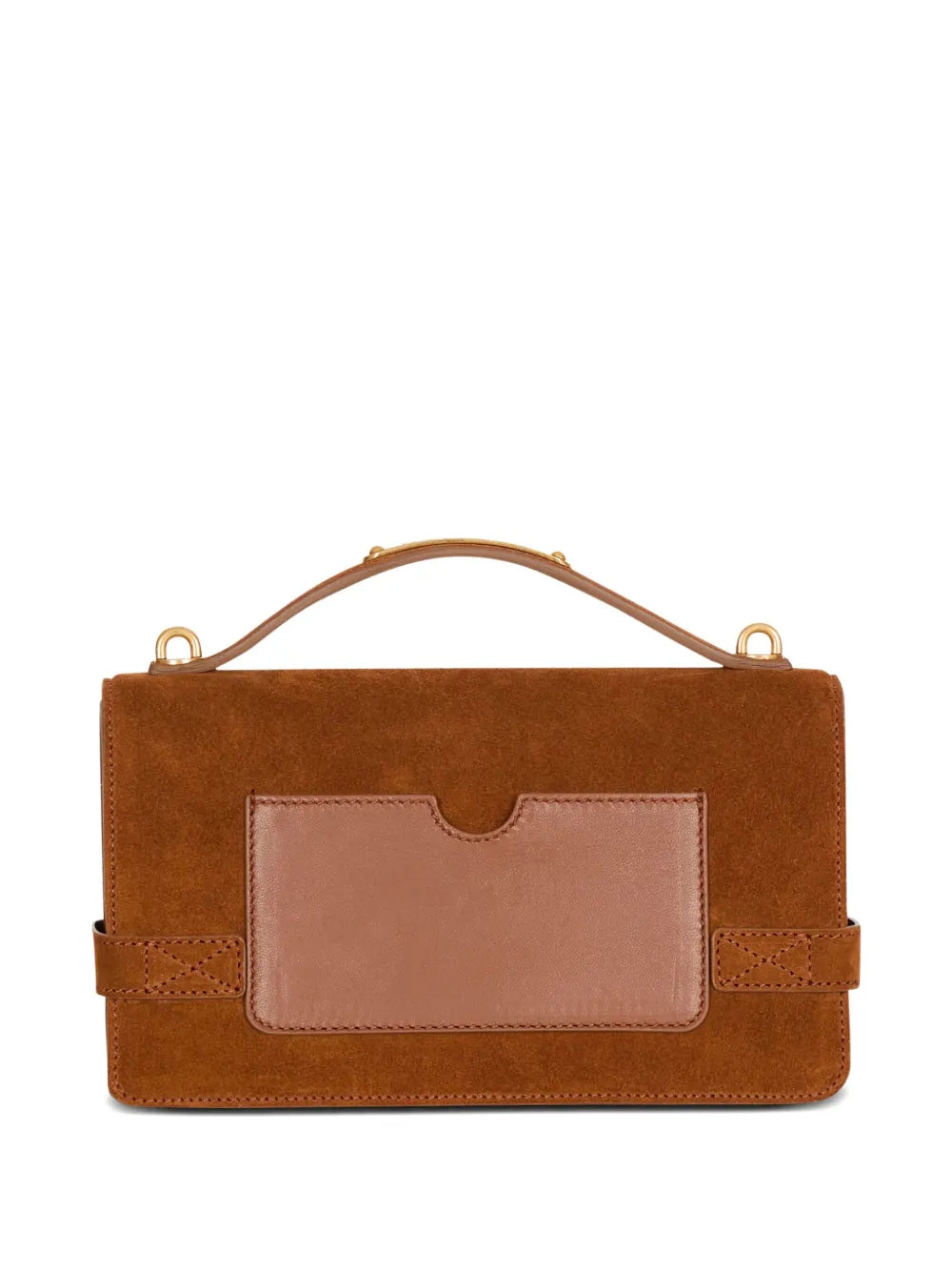 Balmain B Buzz 24 Suede Shoulder Bag