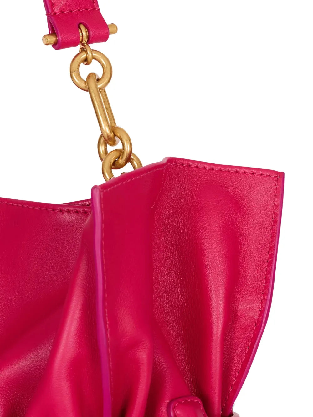 Balmain Medium Anthem Letaher Shoulder Bag