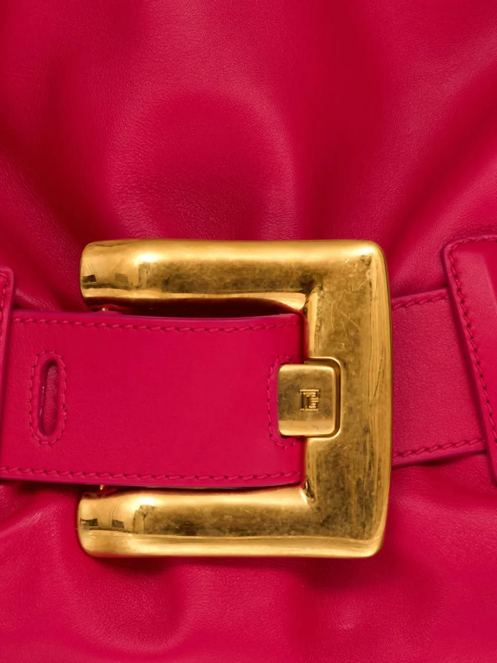 Balmain Medium Anthem Letaher Shoulder Bag