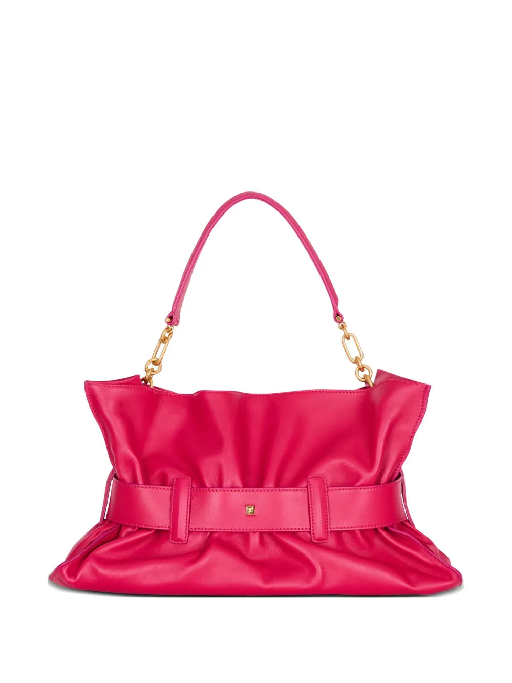Balmain Medium Anthem Letaher Shoulder Bag
