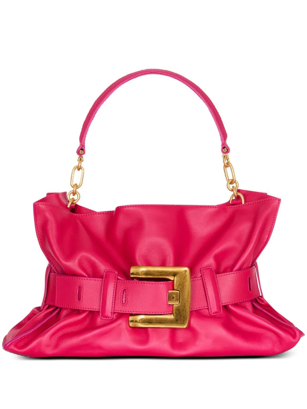 Balmain Medium Anthem Letaher Shoulder Bag