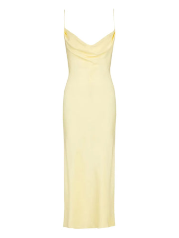 Balmain Cowl Neck Satin Dress
