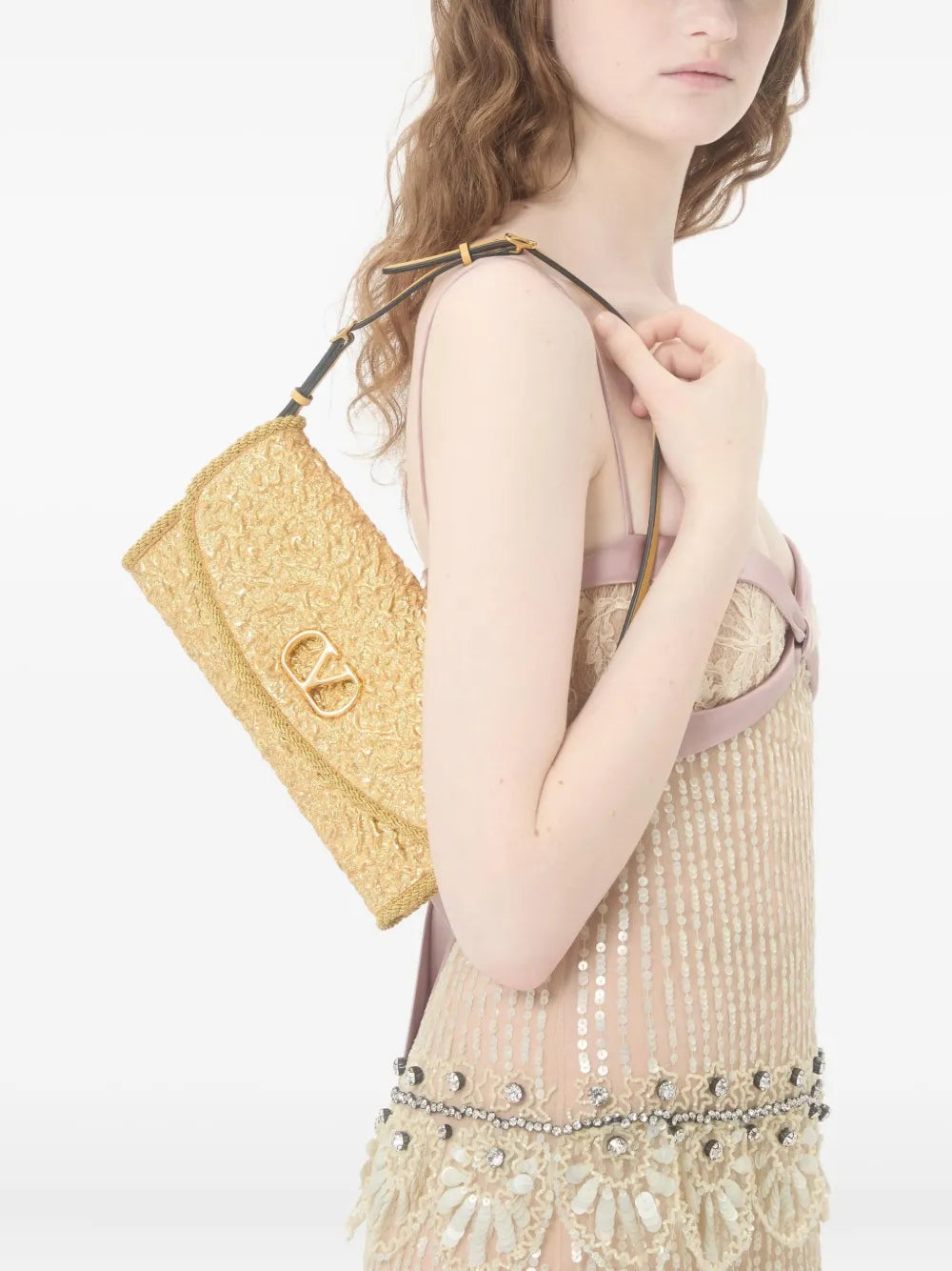 Valentino Garavani Small Devain Jacquard Shoulder Bag