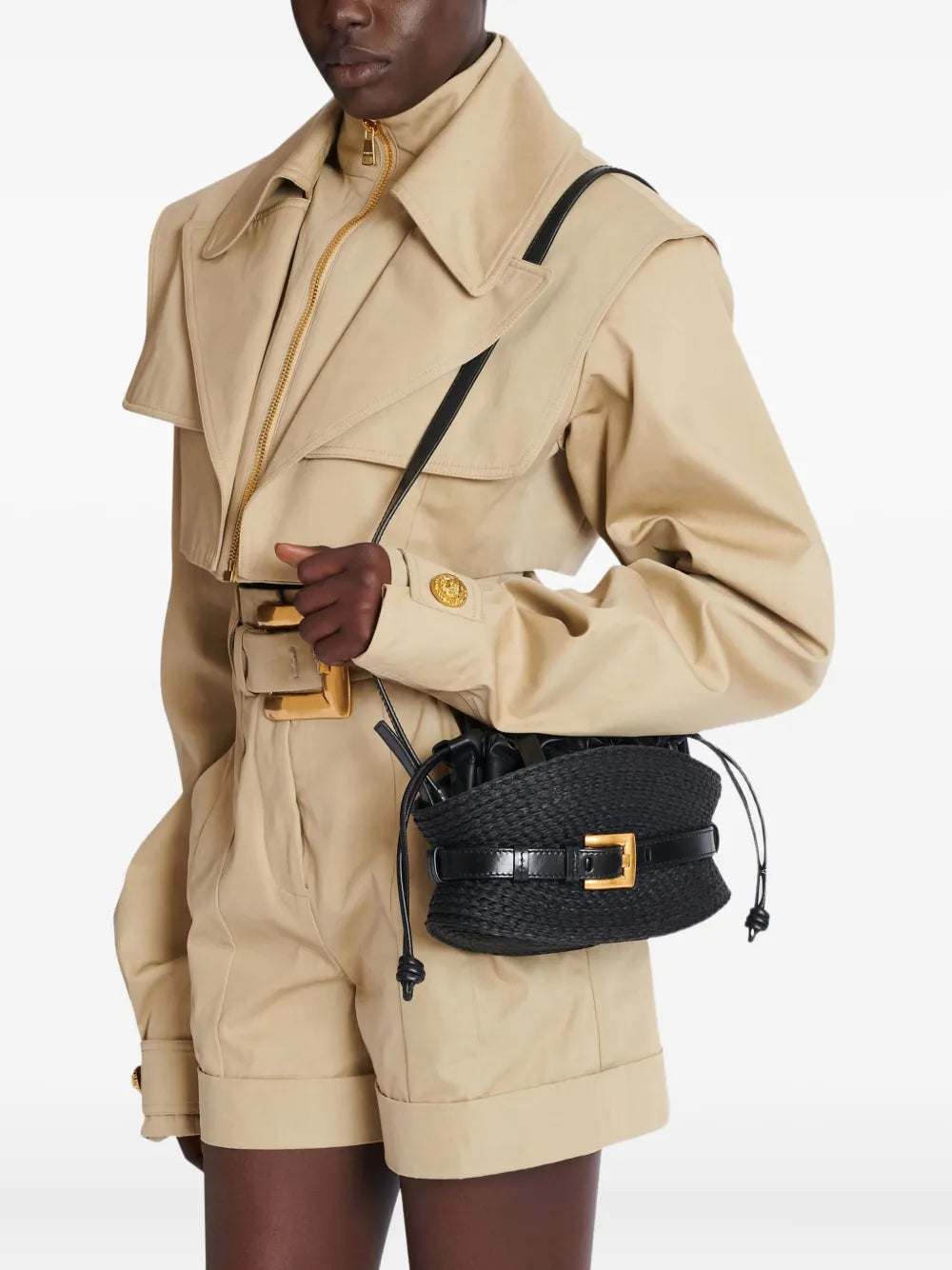 Balmain Mini Shuffle Belt Tote Bag