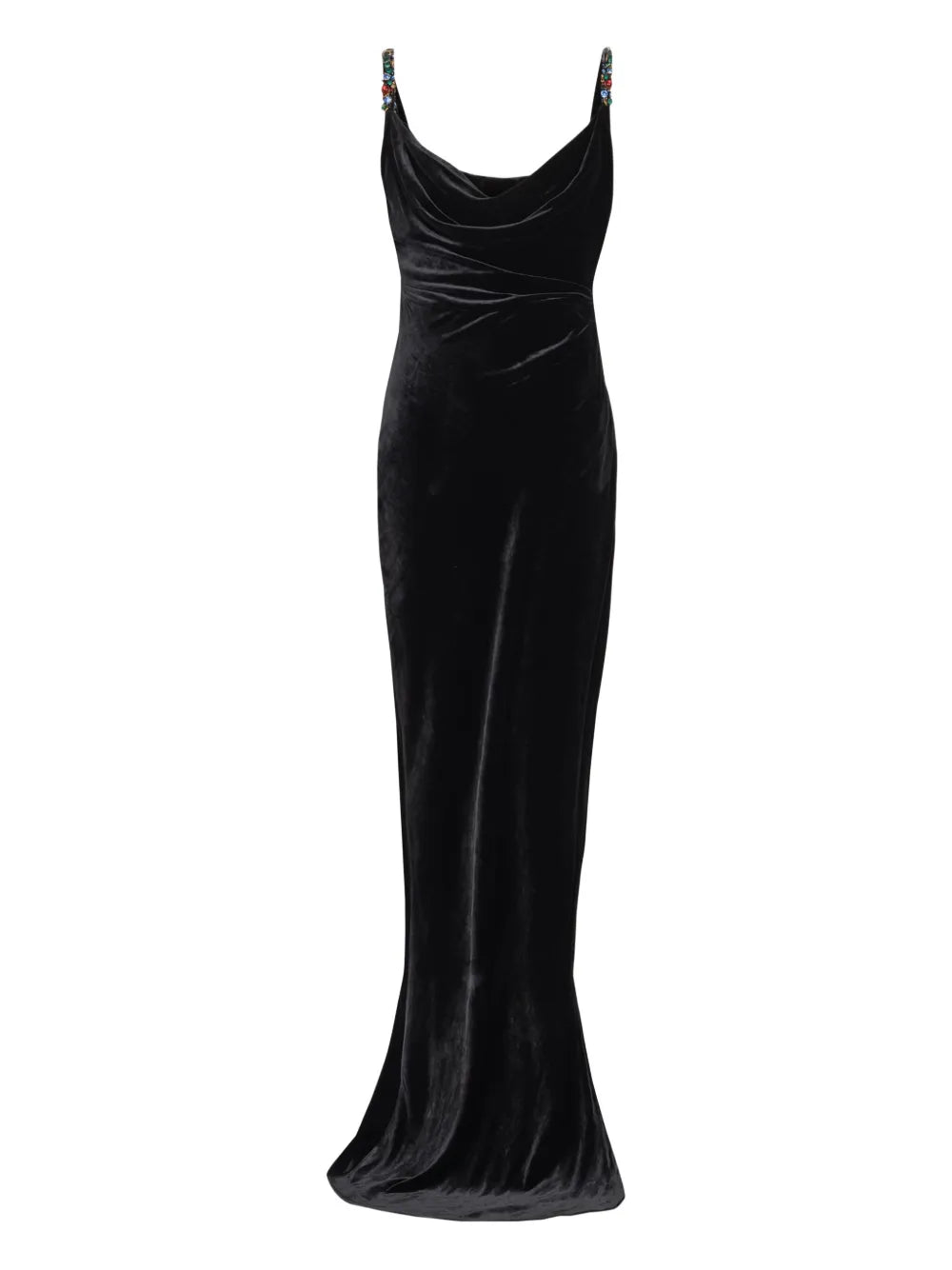 Balmain Jewel Embellished Velvet Dress
