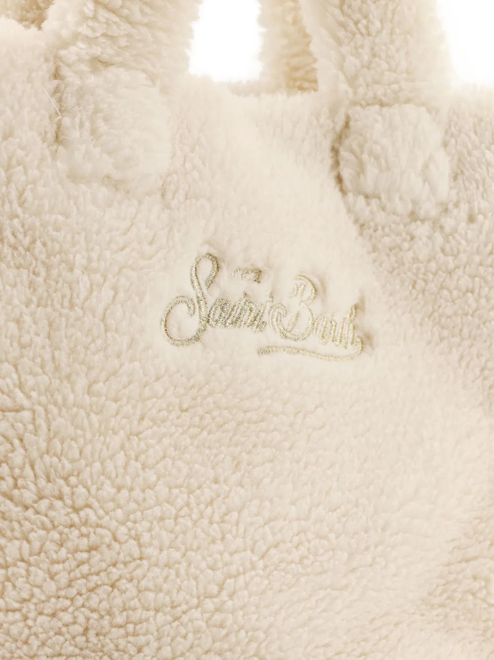 Mc2 Saint Barth Colette Teddy Texture Logo Embroidered Shoulder Bag