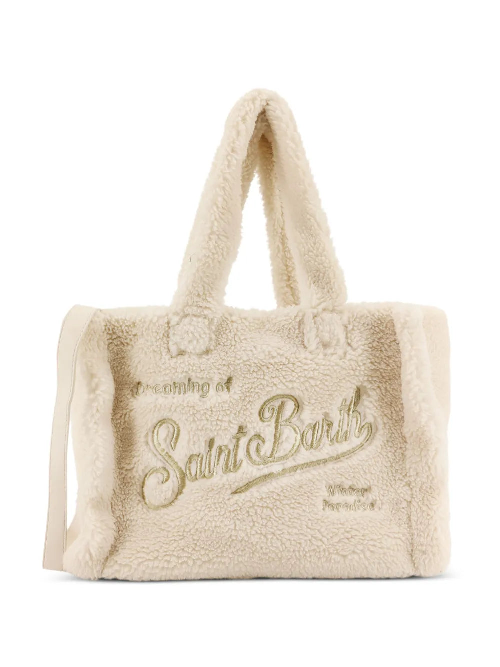 Mc2 Saint Barth Colette Teddy Texture Logo Embroidered Shoulder Bag