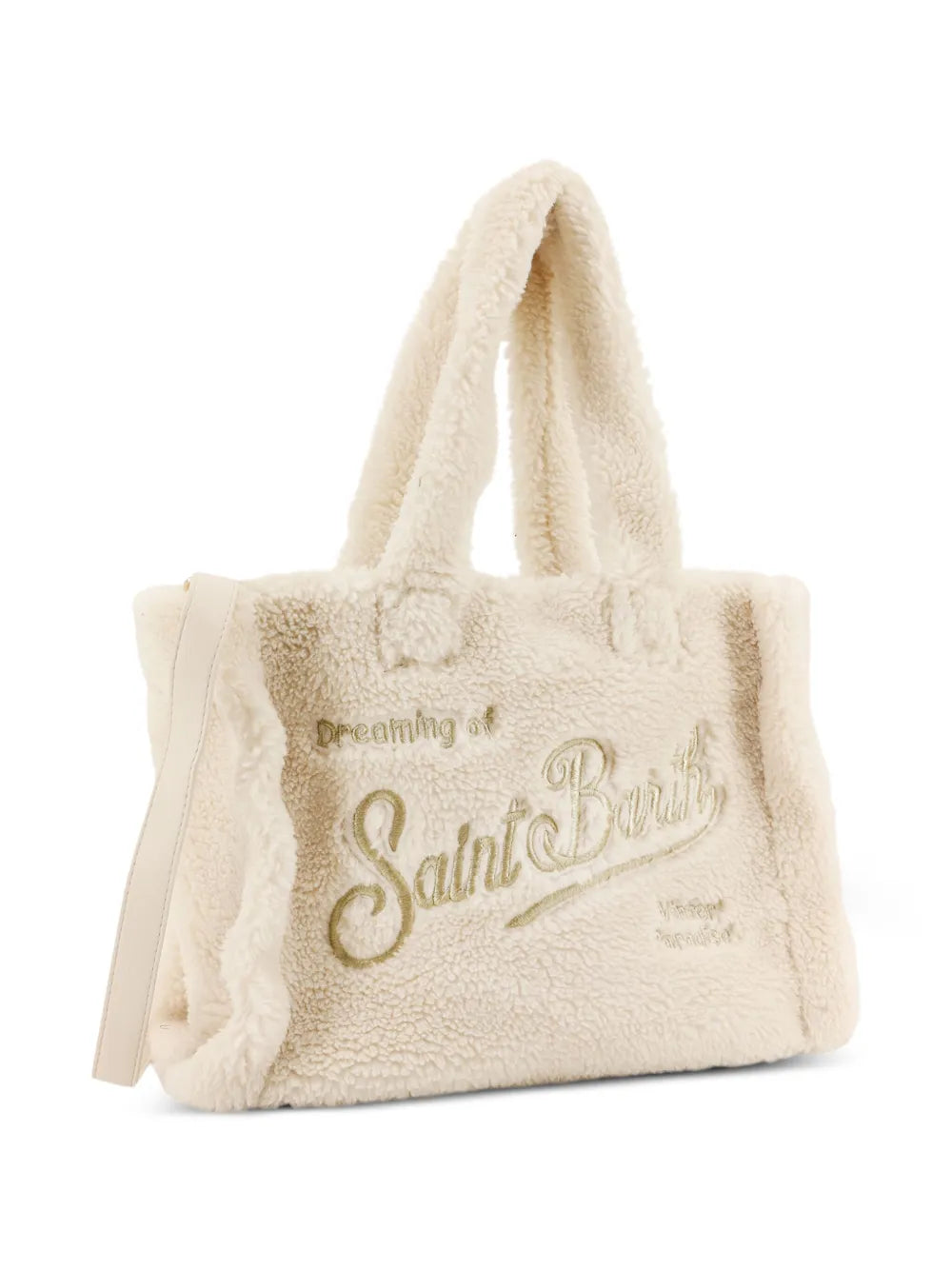 Mc2 Saint Barth Colette Teddy Texture Logo Embroidered Shoulder Bag