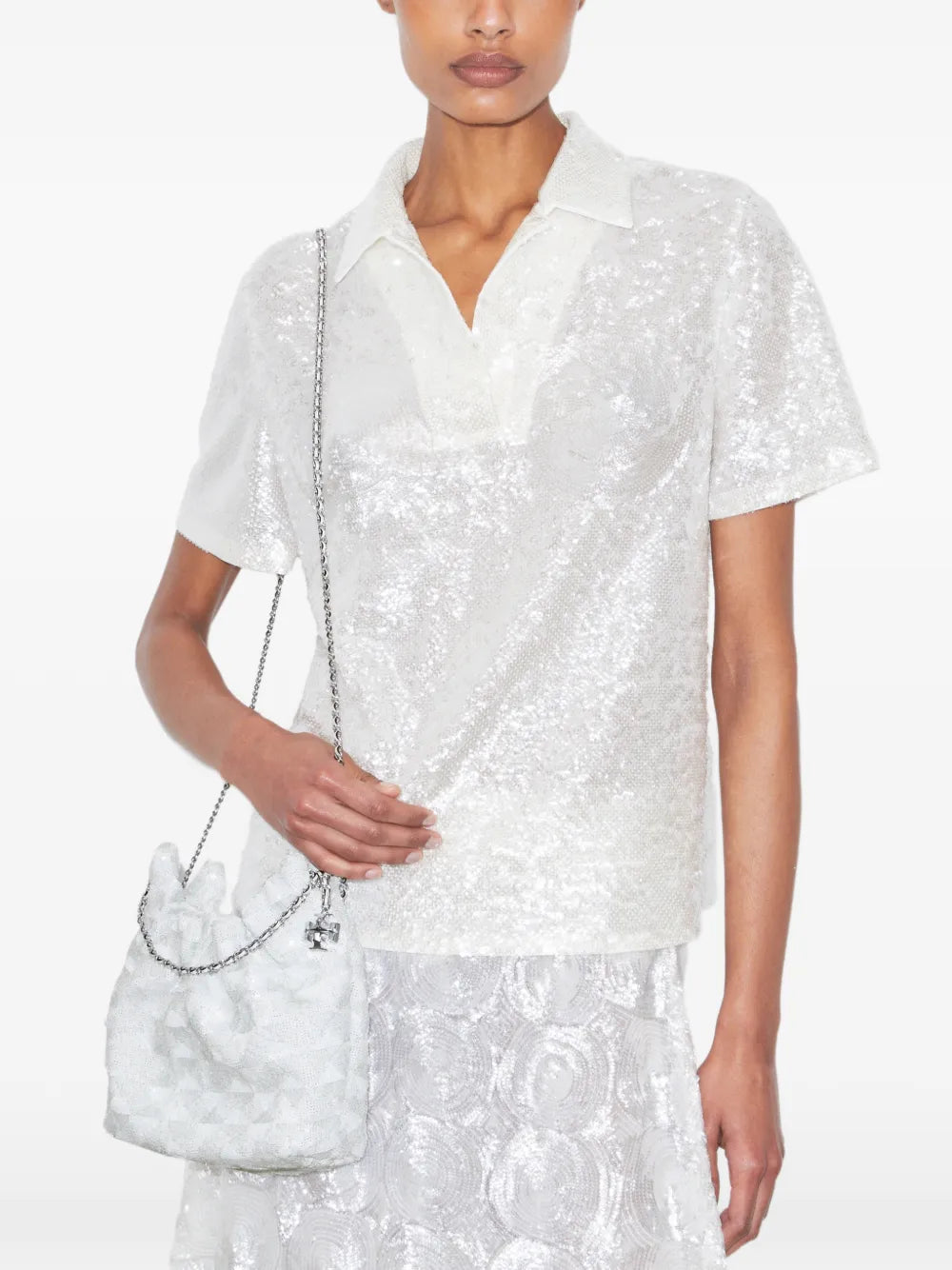 Tory Burch Mini Fleming Sequin Shoulder Bag