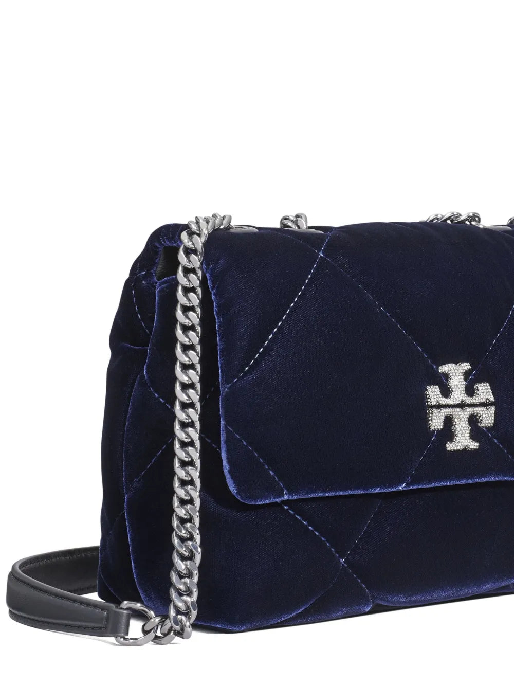Tory Burch Small Kira Diamond Quilted Velvet Shoulder Bag