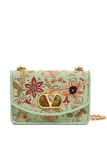 Valentino Garavani Floral Embroidered Shoulder Bag