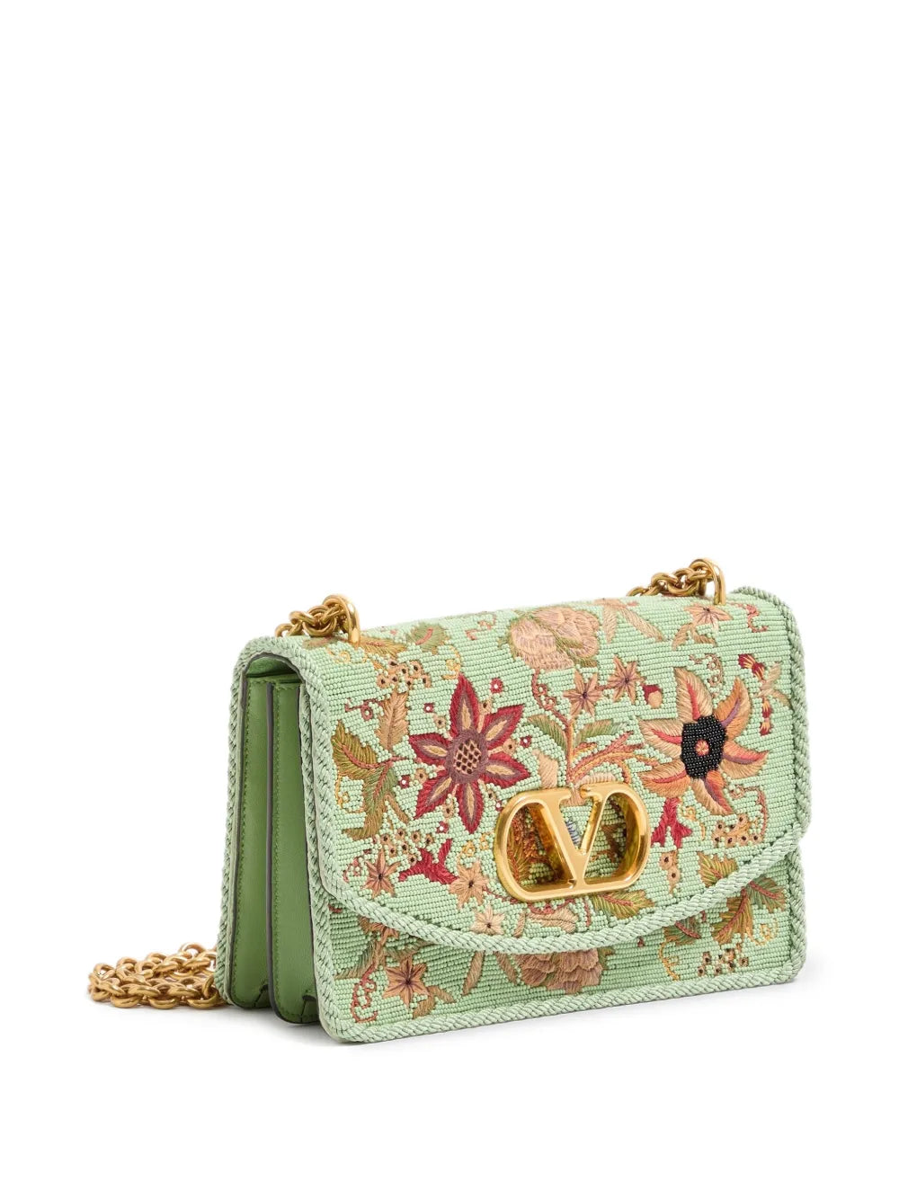 Valentino Garavani Floral Embroidered Shoulder Bag