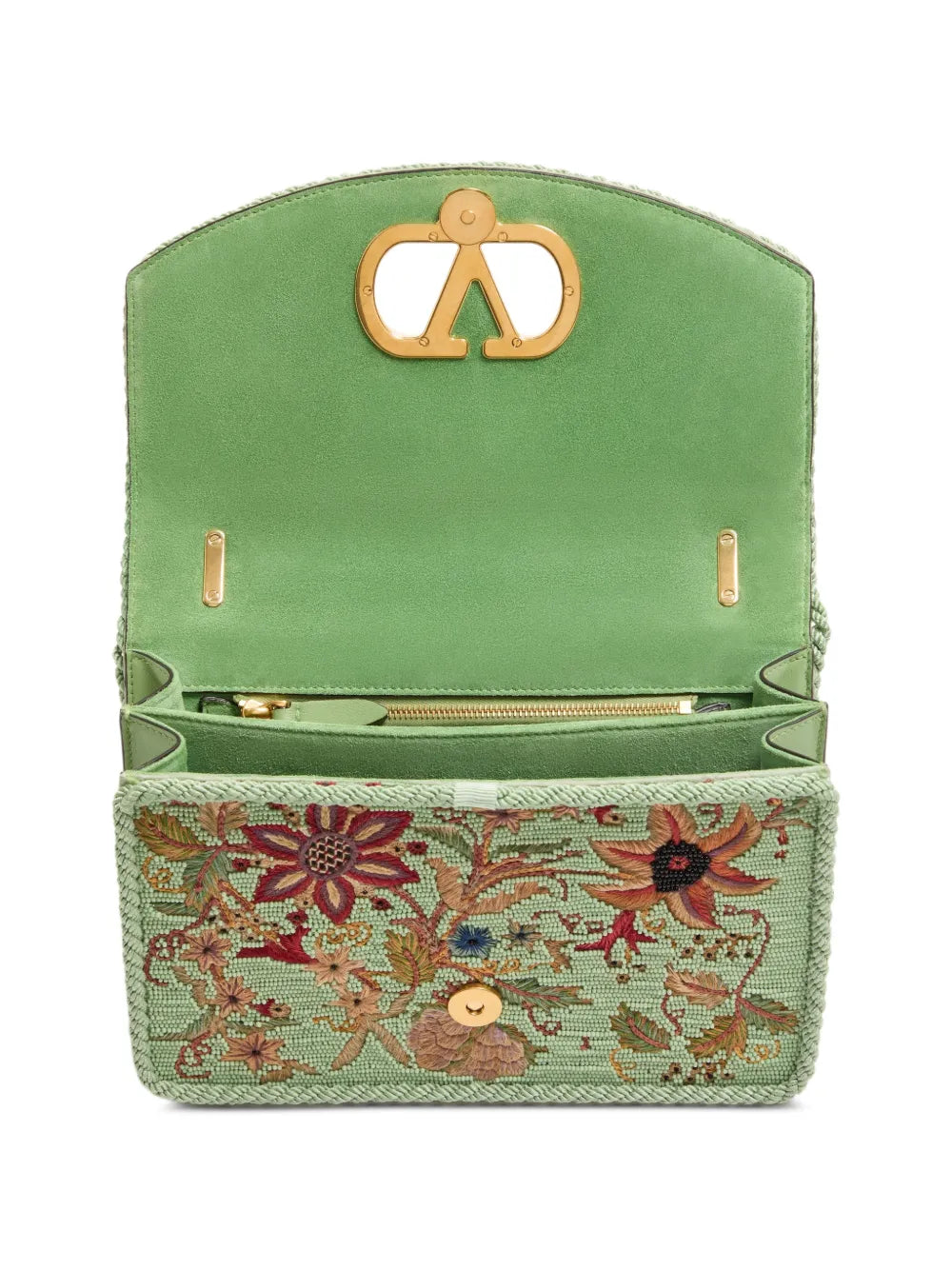 Valentino Garavani Floral Embroidered Shoulder Bag