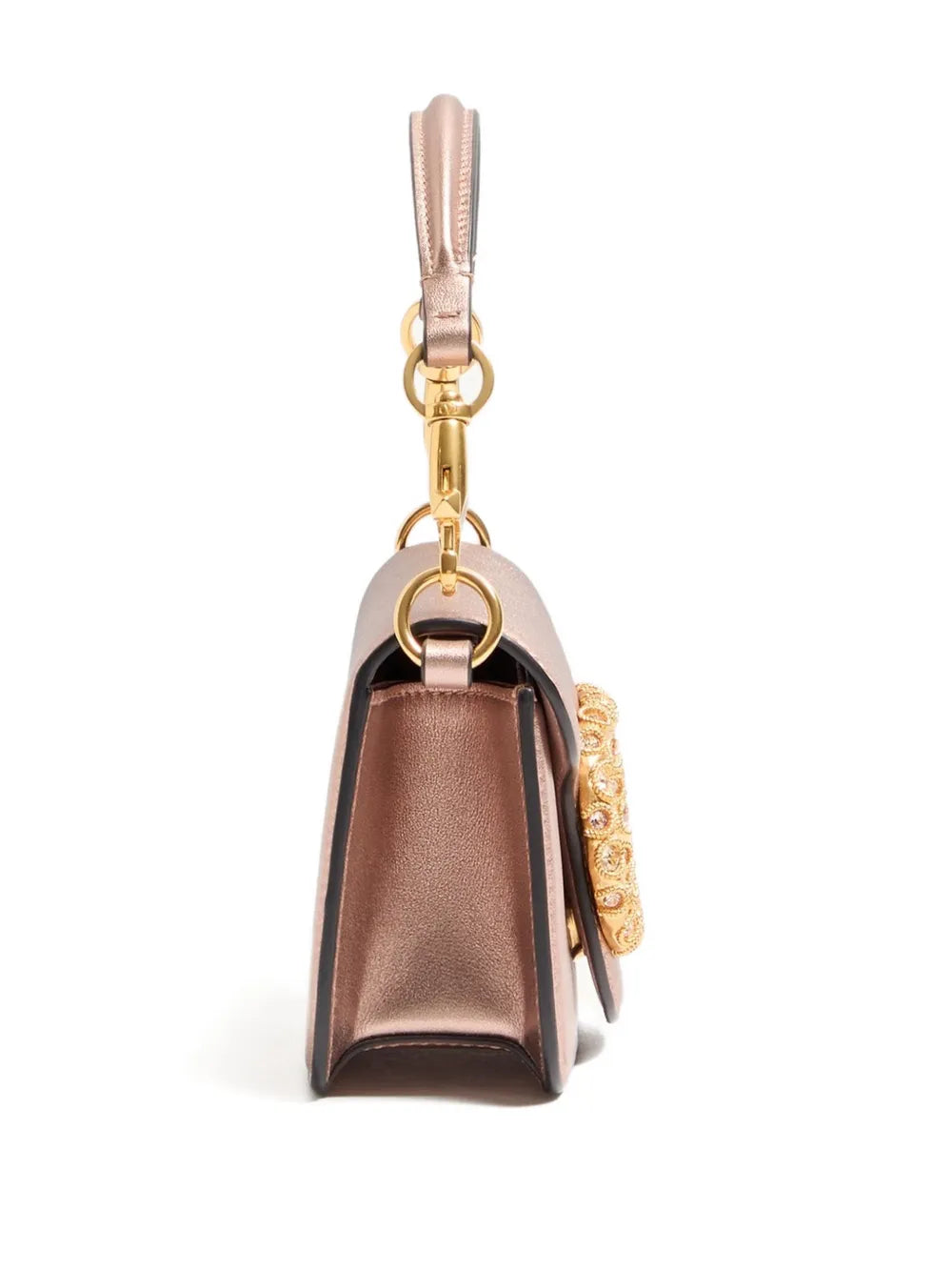 Valentino Garavani Small Loco Jewel Logo Leather Shoulder Bag