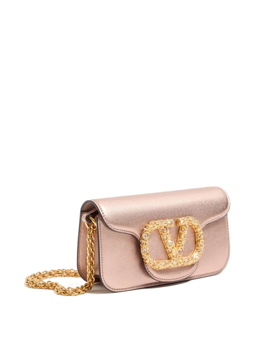 Valentino Garavani Small Loco Jewel Logo Leather Shoulder Bag