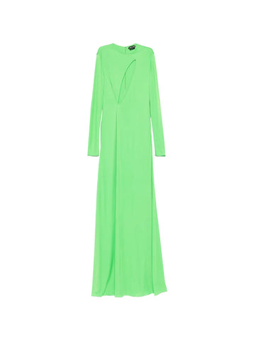 Tom Ford Cut Out Long Sleeve Maxi Dress