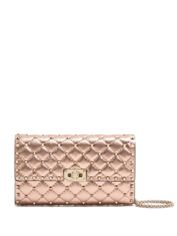Valentino Garavani Rockstud Spike Quilted Clutch Bag