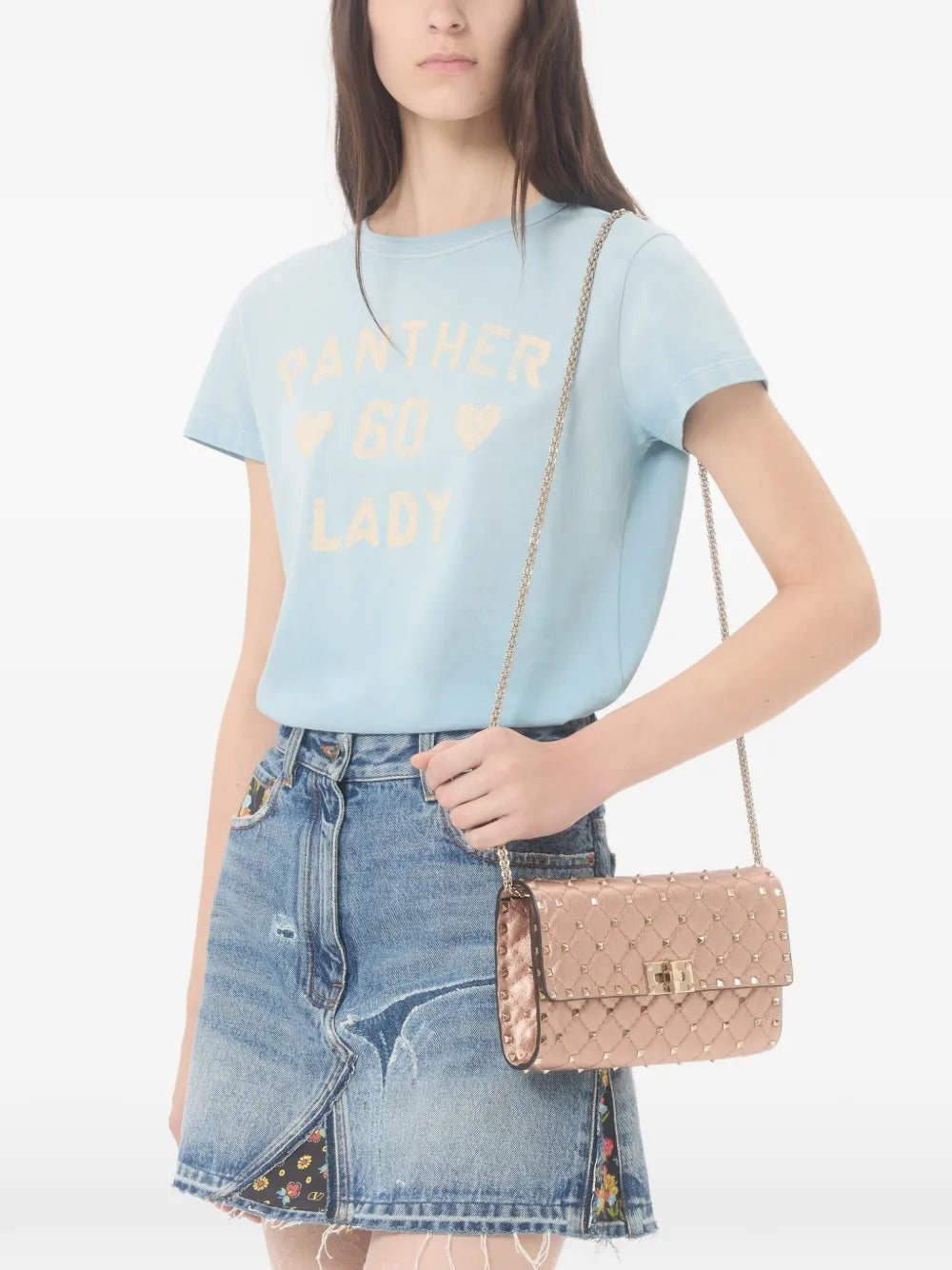 Valentino Garavani Rockstud Spike Quilted Clutch Bag