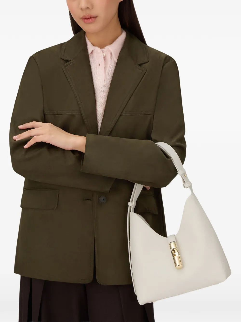 Furla Small Goccia Leather Shoulder Bag