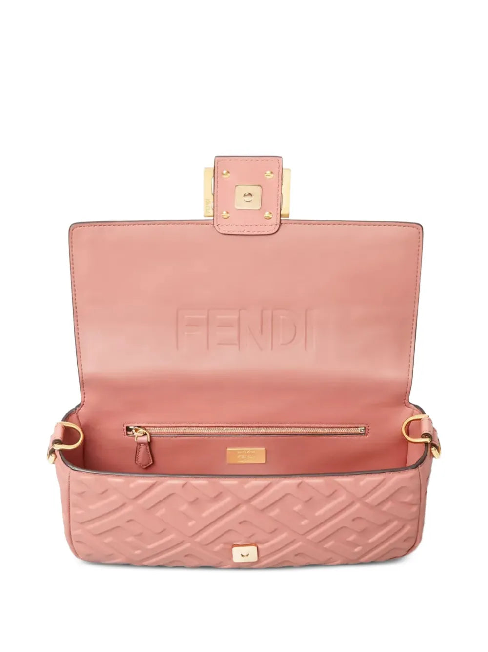 Fendi Baguette Ff Motif Embossed Shoulder Bag