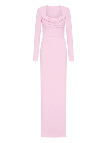 Rebecca Vallance Nemy Cowl Neck Long Sleeve Maxi Dress