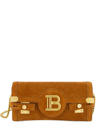 Balmain B Buzz 23 Suede Shoulder Bag
