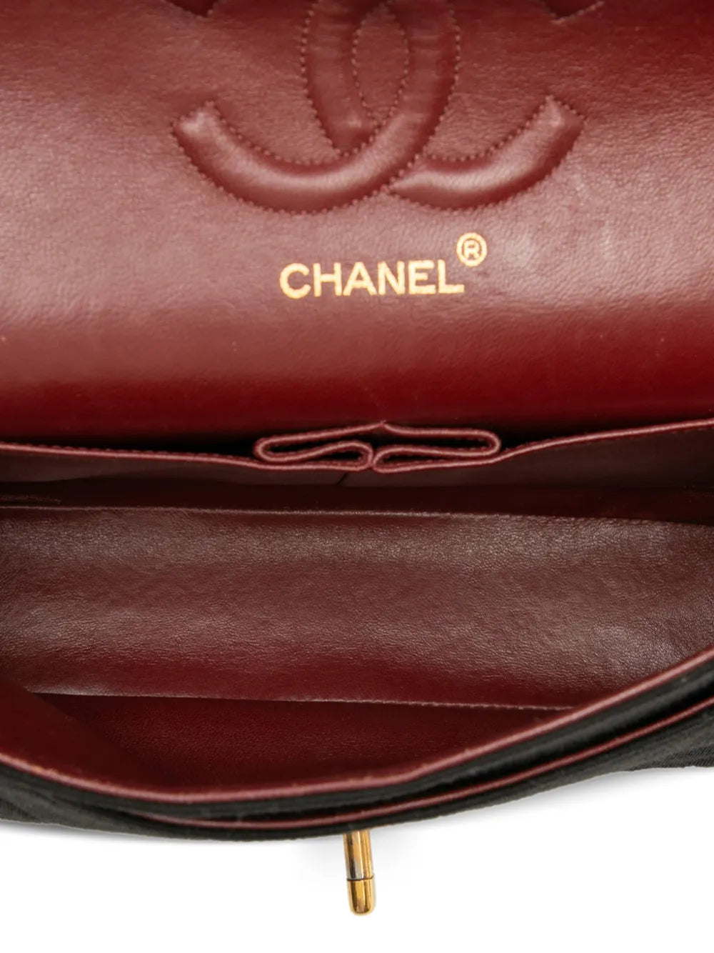 Chanel Pre Owned 1989 1991 Medium Classic Jersey Double Flap Shoulder Bag