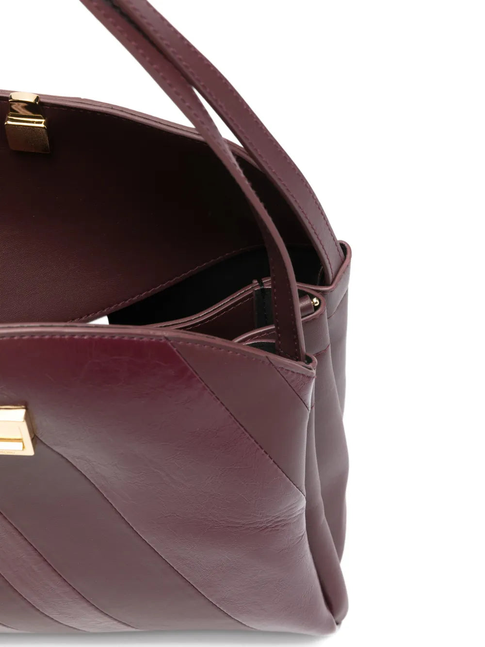 Themoire Eudora Diagonal Stripe Shoulder Bag