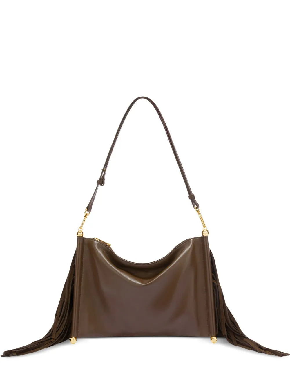 Furla Xl Suede Fringing Shoulder Bag