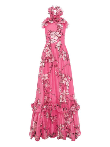 Leo Lin Isabelle Ruffled Floral Maxi Dress