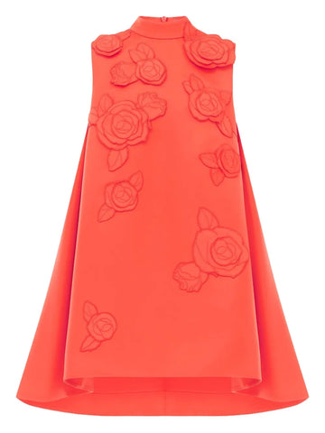 Leo Lin Fallon Floral Applique Mini Dress