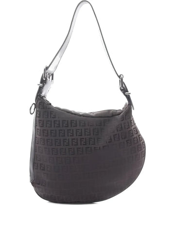 Fendi Pre Owned 2000S Zucchino Oyster Shoulder Bag