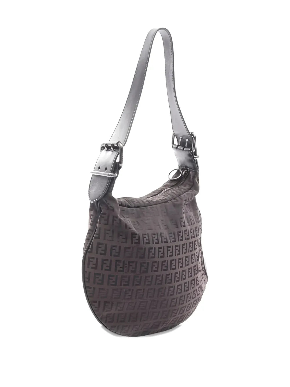 Fendi Pre Owned 2000S Zucchino Oyster Shoulder Bag