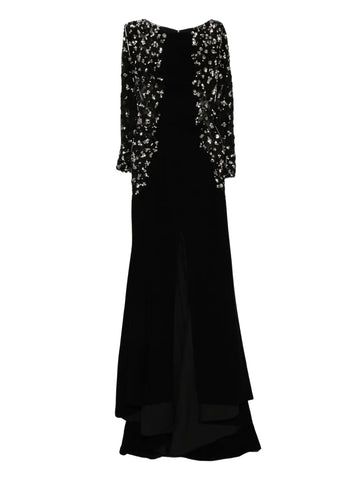 Saiid Kobeisy Embellished Slit Long Dress