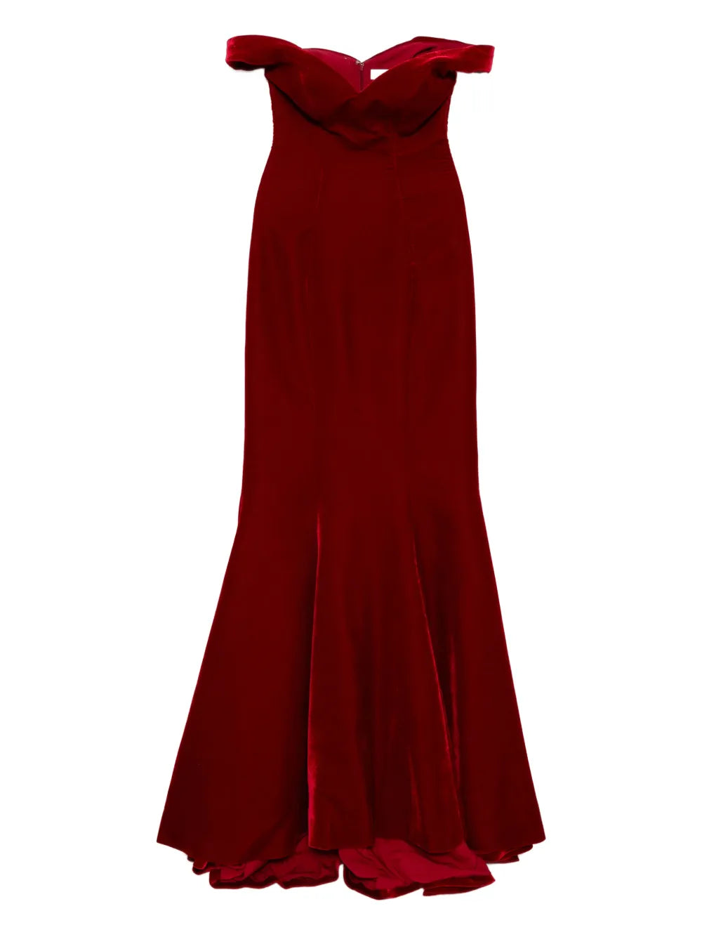 Saiid Kobeisy Velvet Off Shoulder Dress