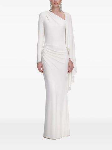 Self Portrait Draped Maxi Dress